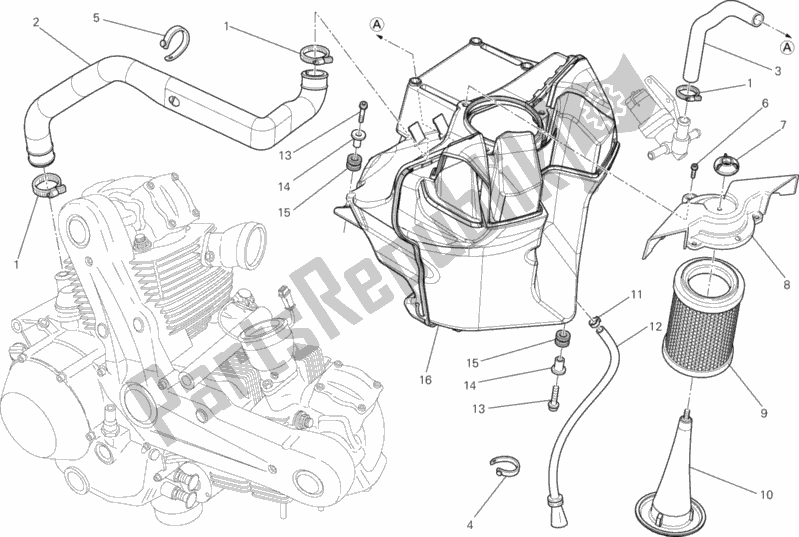 Toutes les pièces pour le Admission du Ducati Monster 795 EU Thailand 2013